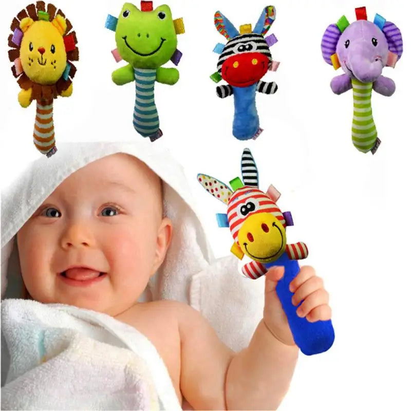 Viral Vault™  Cute Stuffed Animals Baby Rattle Socks