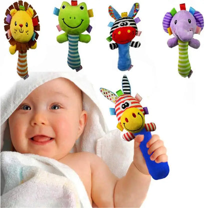 Viral Vault™  Cute Stuffed Animals Baby Rattle Socks