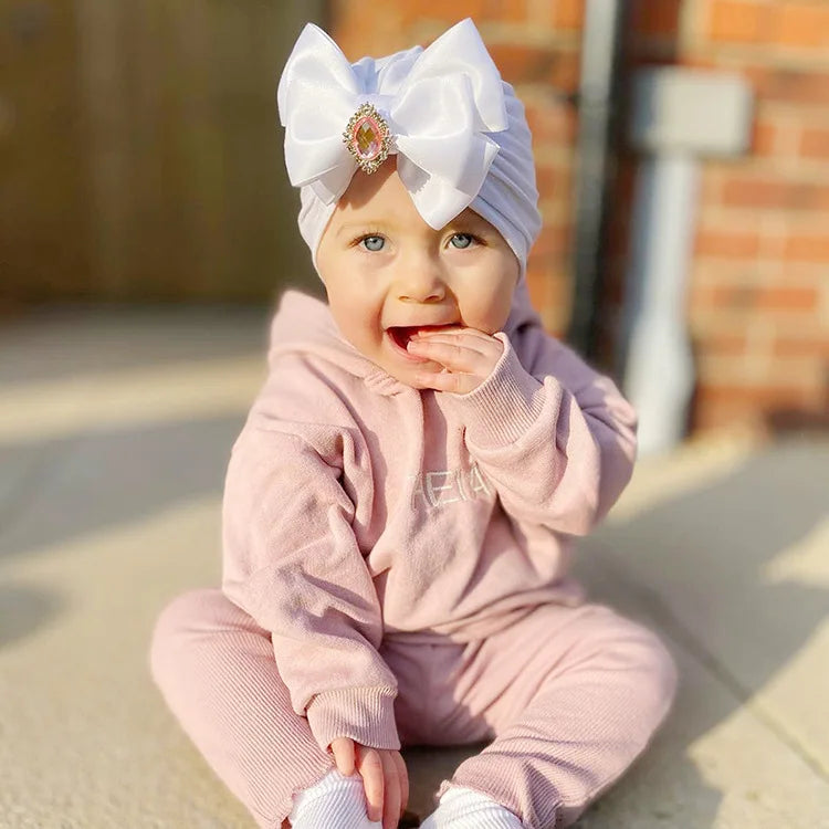 Viral Vault™ Newborn Girls Bowknot Diamond
