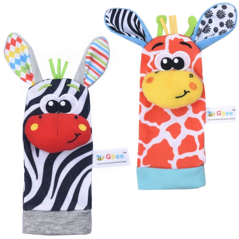 Viral Vault™  Cute Stuffed Animals Baby Rattle Socks