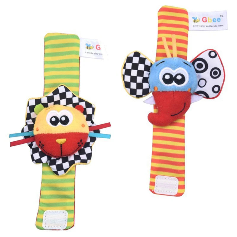 Viral Vault™  Cute Stuffed Animals Baby Rattle Socks