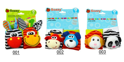Viral Vault™  Cute Stuffed Animals Baby Rattle Socks