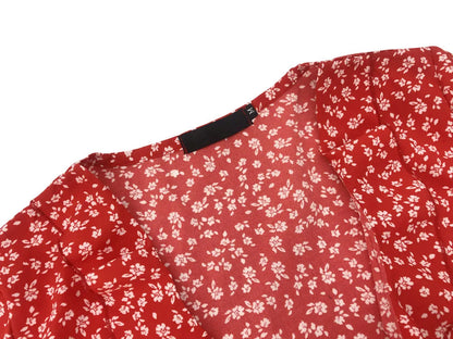 Viral Vault™   Sweet Elegant Floral Ruffles V-neck Bandage Short Dress