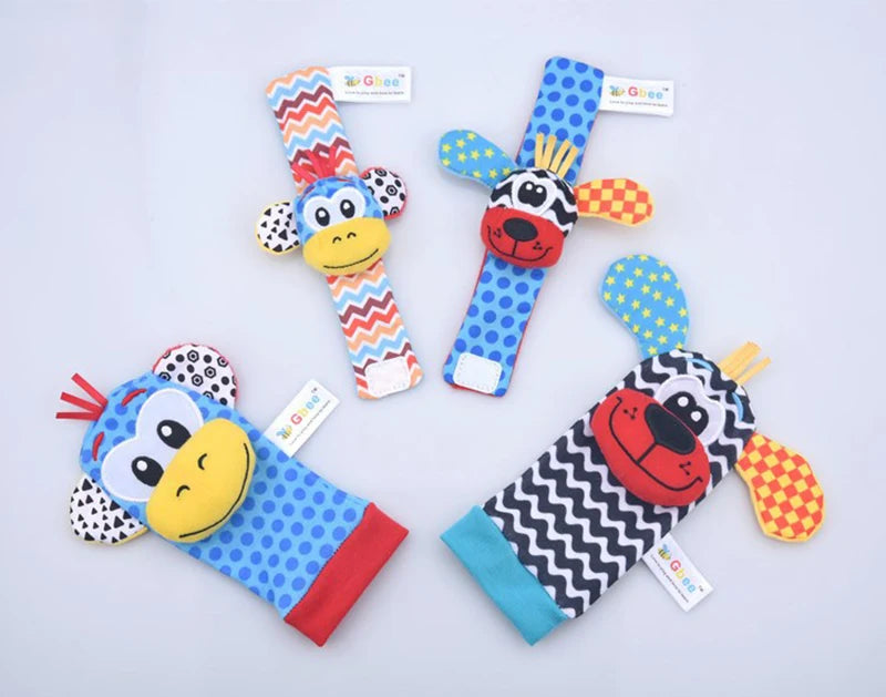 Viral Vault™  Cute Stuffed Animals Baby Rattle Socks