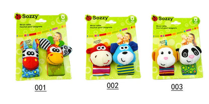 Viral Vault™  Cute Stuffed Animals Baby Rattle Socks