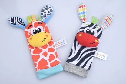 Viral Vault™  Cute Stuffed Animals Baby Rattle Socks