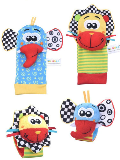 Viral Vault™  Cute Stuffed Animals Baby Rattle Socks