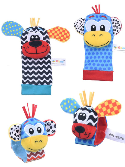Viral Vault™  Cute Stuffed Animals Baby Rattle Socks