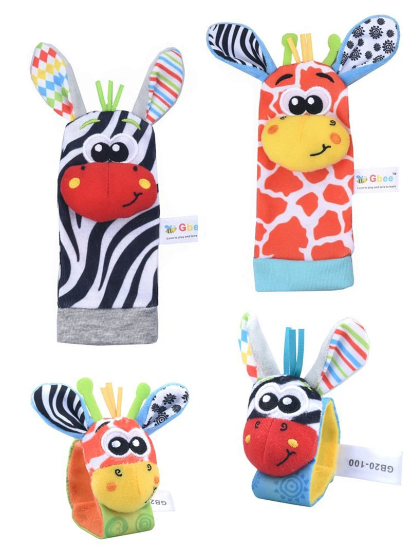 Viral Vault™  Cute Stuffed Animals Baby Rattle Socks