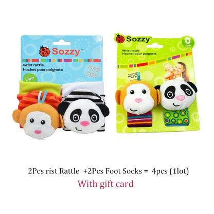 Viral Vault™  Cute Stuffed Animals Baby Rattle Socks