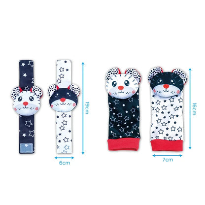 Viral Vault™  Cute Stuffed Animals Baby Rattle Socks