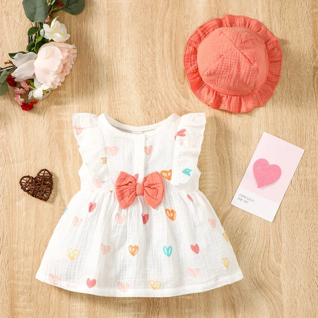 Viral Vault™ 2PCS Dress Clothes Set Newborn Baby Girl