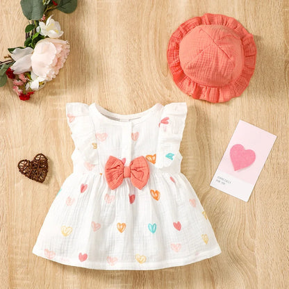 Viral Vault™ 2PCS Dress Clothes Set Newborn Baby Girl