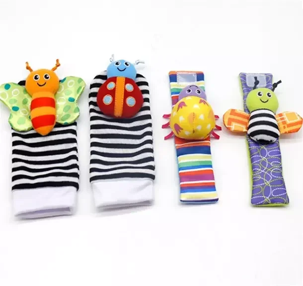Viral Vault™  Cute Stuffed Animals Baby Rattle Socks