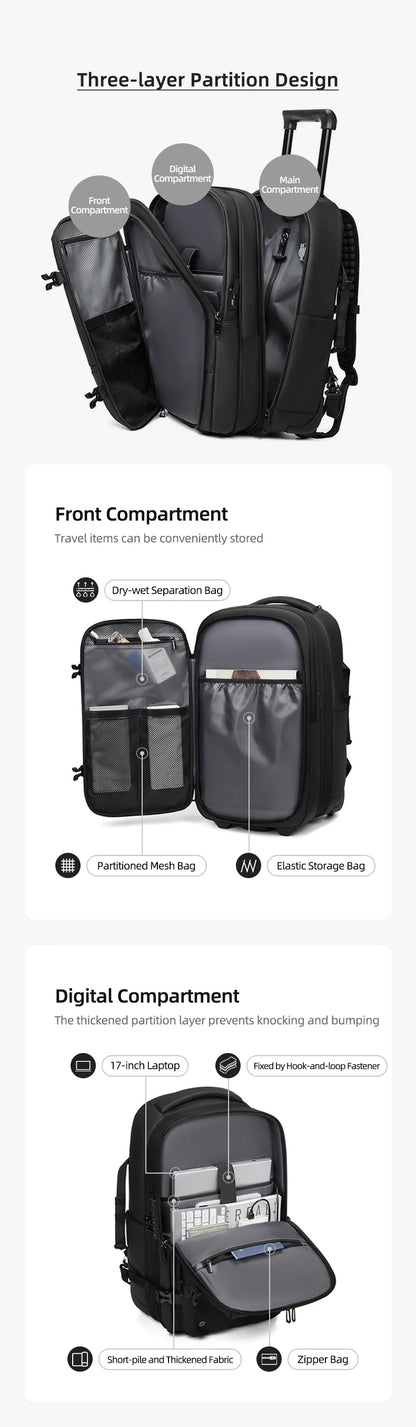 Viral Vault™ vacuum compression business backpacks