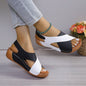 Viral Vault™  Contrast Color Wedge Sandals