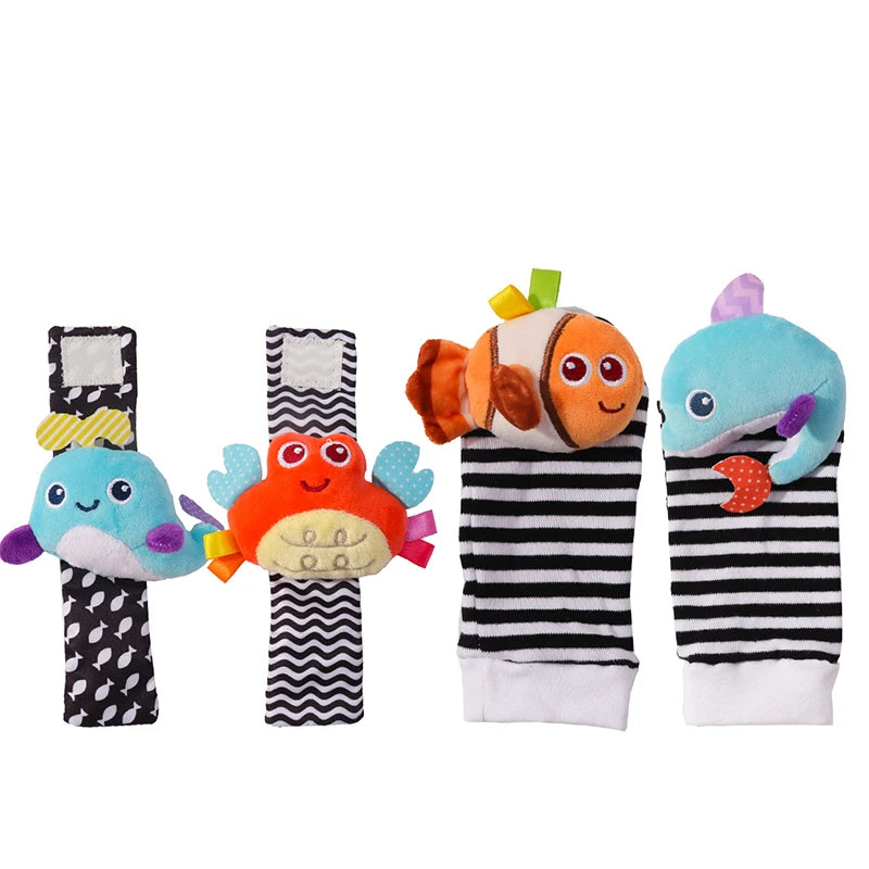 Viral Vault™  Cute Stuffed Animals Baby Rattle Socks