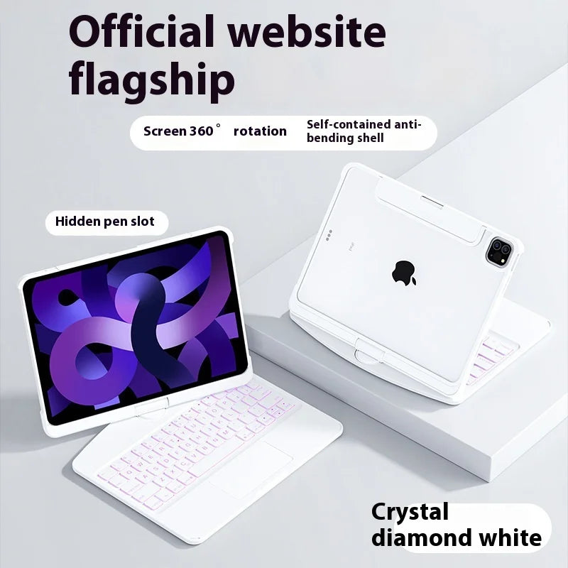 Viral Vault™ Clear Rotating iPad Keyboard Case