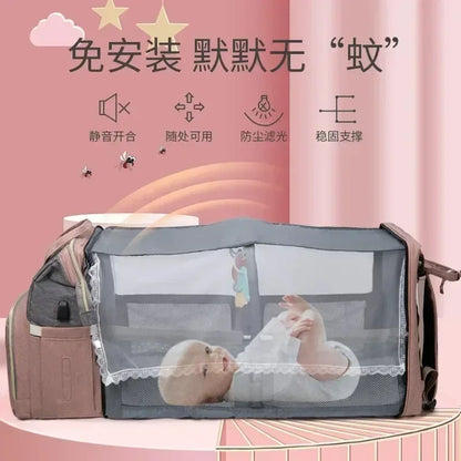 Viral Vault™ Mommy Bag Lightweight Portable Folding Crib