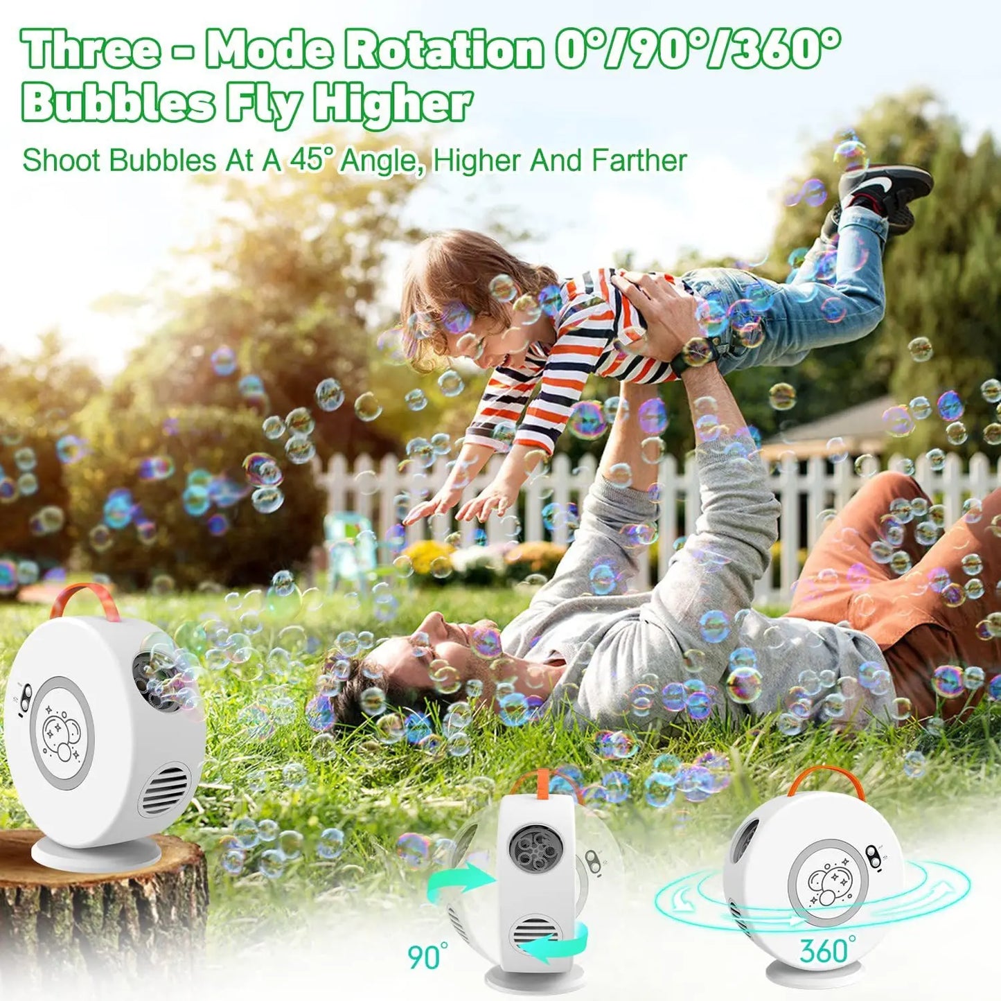 Viral Vault™ 360° Portable Electric Bubble Machine