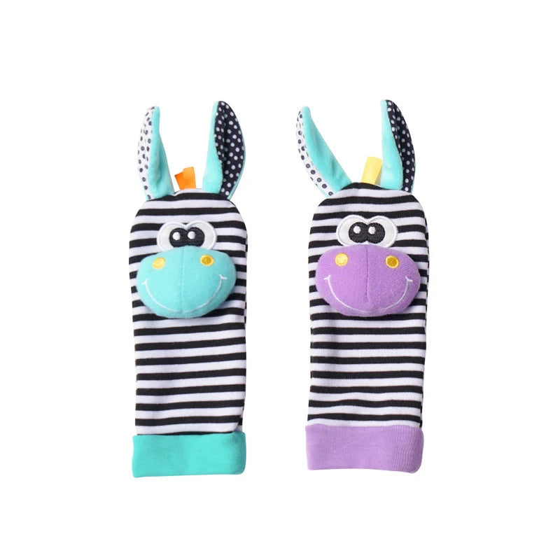 Viral Vault™  Cute Stuffed Animals Baby Rattle Socks
