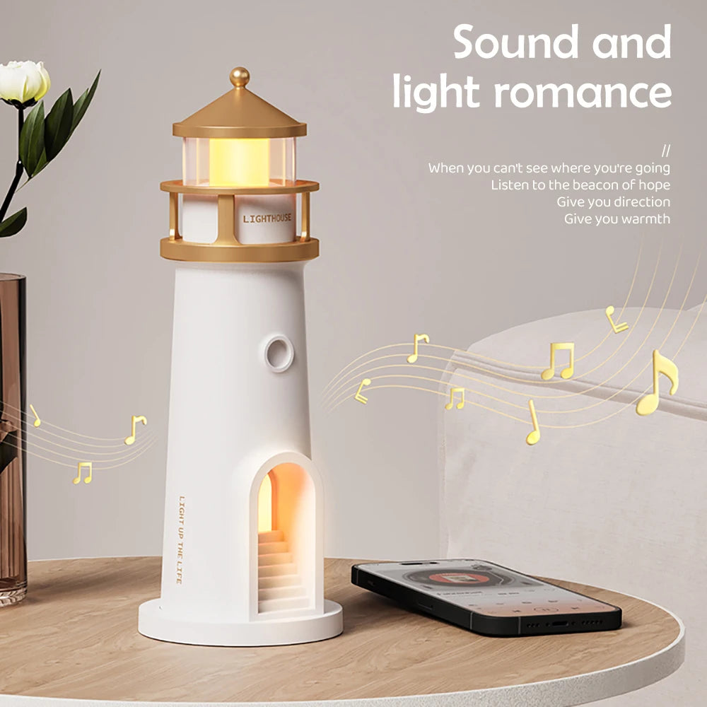 Viral Vault™ Night Lights Moon Projection Lighthouse