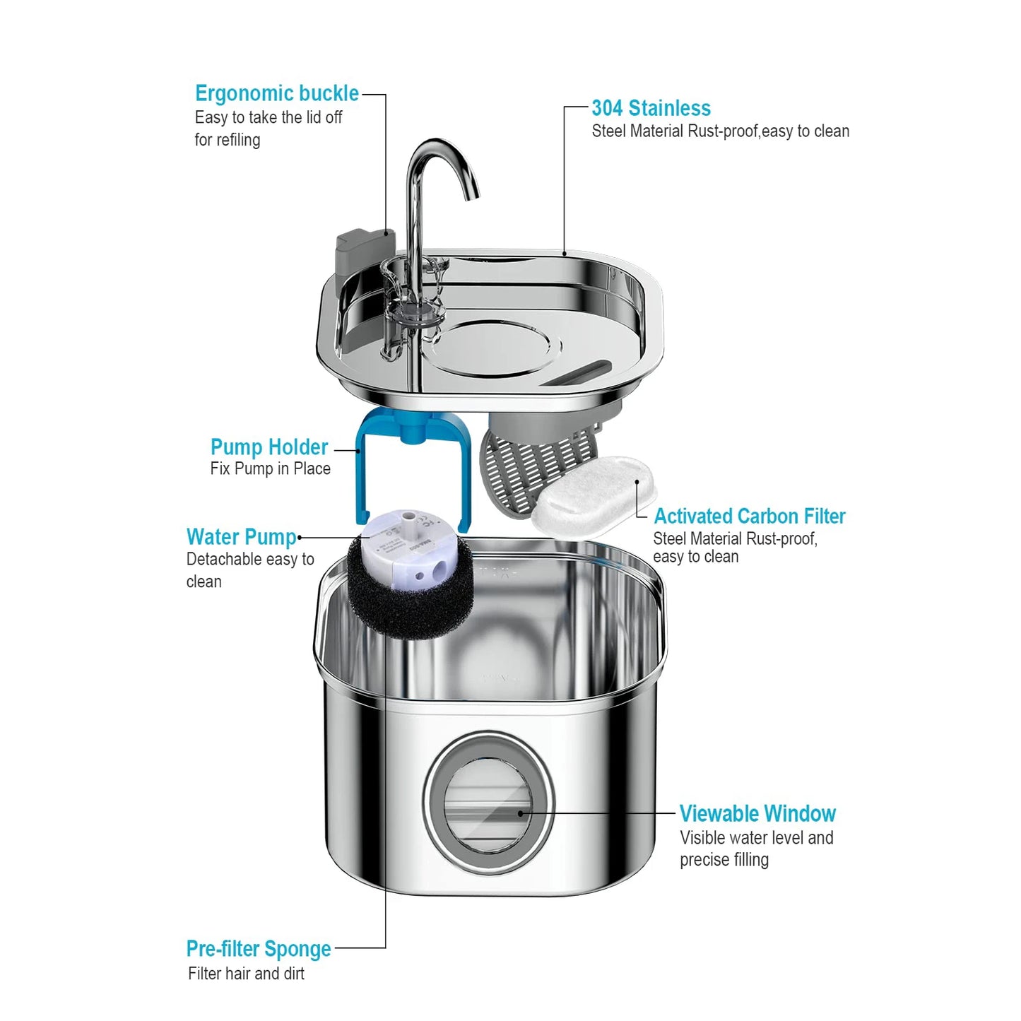 Viral Vault™ Cat/Dog Water Fountain
