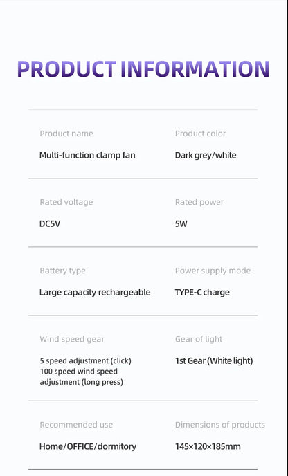 Viral Vault™  Adjustable  Mini  Small Fan