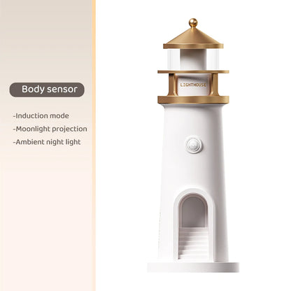 Viral Vault™ Night Lights Moon Projection Lighthouse
