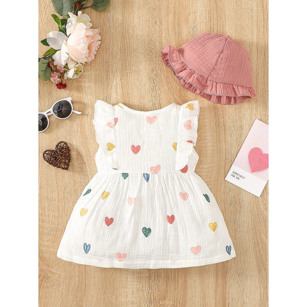 Viral Vault™ 2PCS Dress Clothes Set Newborn Baby Girl
