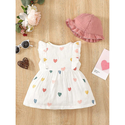 Viral Vault™ 2PCS Dress Clothes Set Newborn Baby Girl