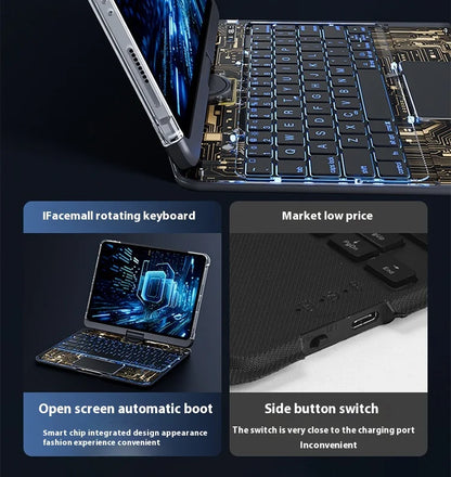 Viral Vault™ Clear Rotating iPad Keyboard Case