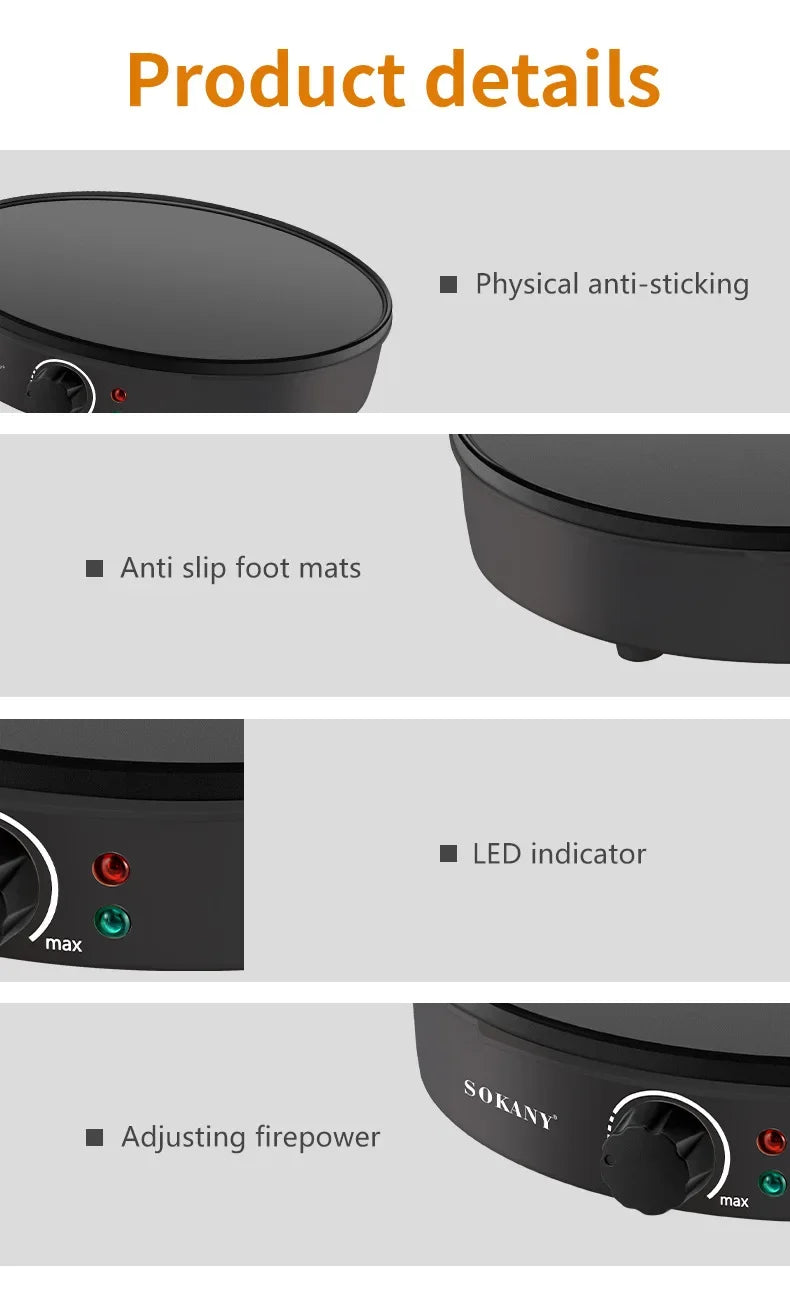 Viral Vault™  Houselin 12 Inch Crepe Maker