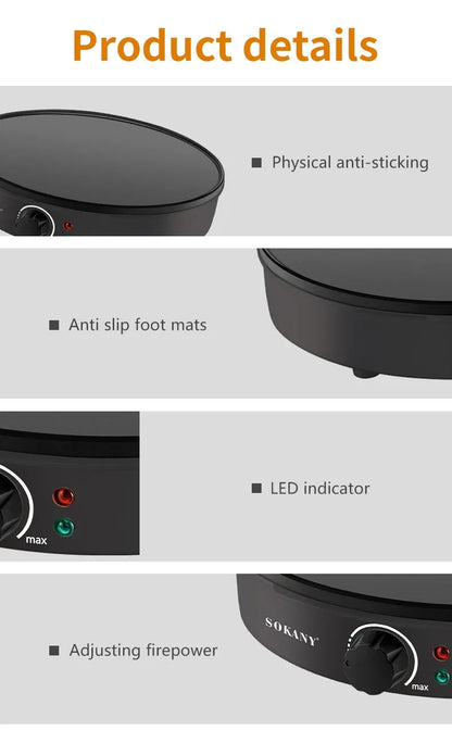 Viral Vault™  Houselin 12 Inch Crepe Maker