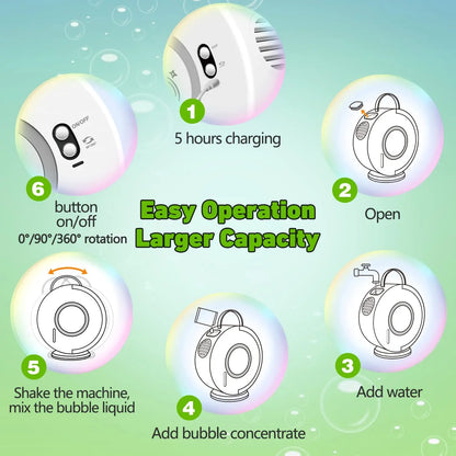 Viral Vault™ 360° Portable Electric Bubble Machine