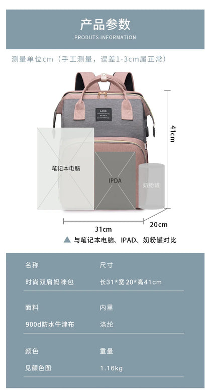 Viral Vault™ Mommy Bag Lightweight Portable Folding Crib