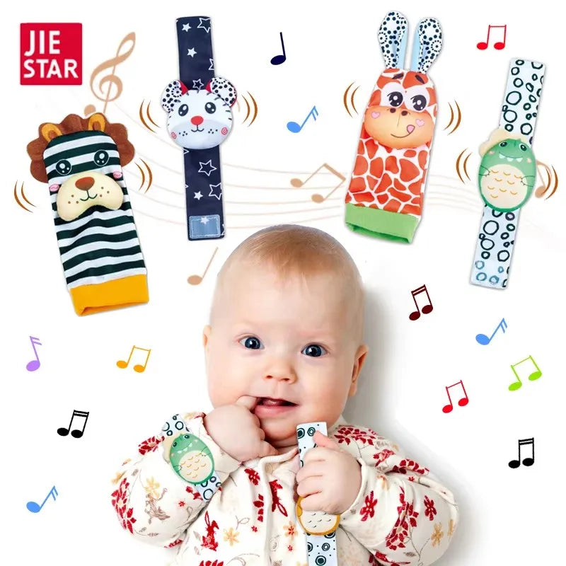 Viral Vault™  Cute Stuffed Animals Baby Rattle Socks
