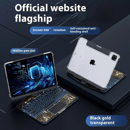 Viral Vault™ Clear Rotating iPad Keyboard Case