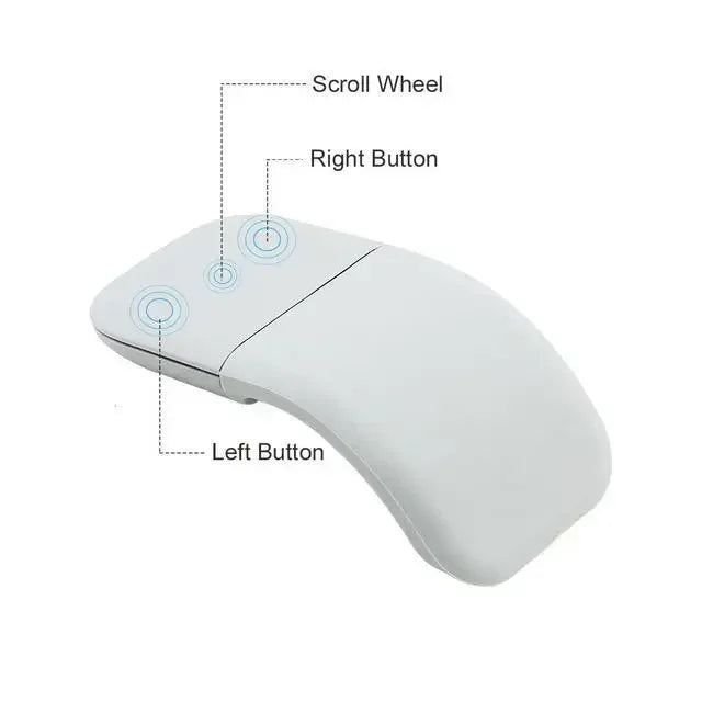 Viral Vault™ Foldable Wireless Ergonomic Arc Touch Computer Mouse