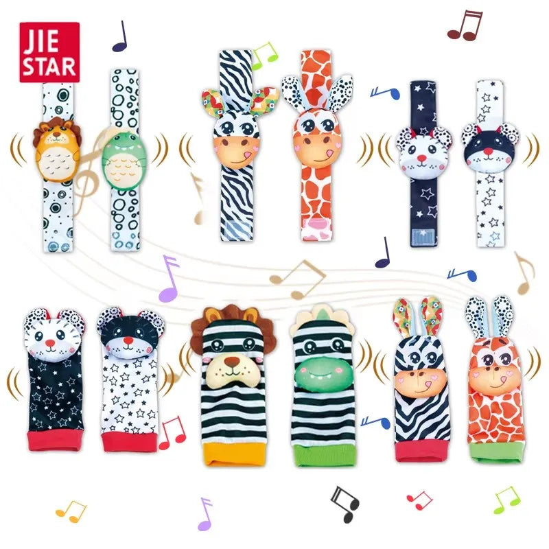 Viral Vault™  Cute Stuffed Animals Baby Rattle Socks