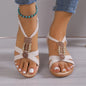Viral Vault™ Toe Wedge Heel Metal Decorated Fashionable Women's Shoes