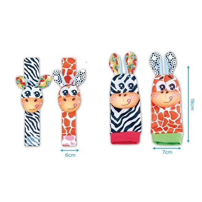 Viral Vault™  Cute Stuffed Animals Baby Rattle Socks