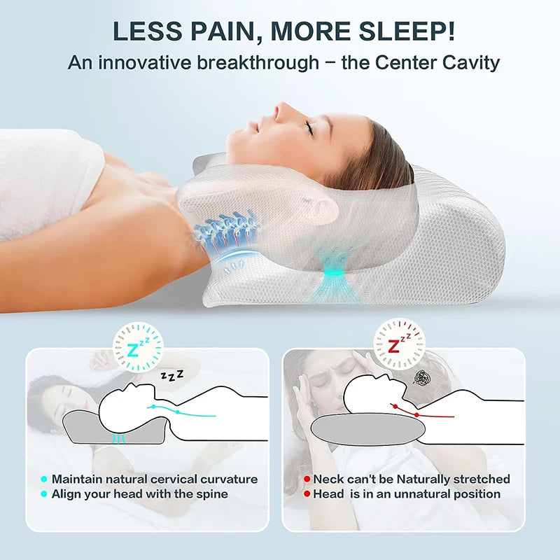 Viral Vault™ Memory Foam Cervical Pillow