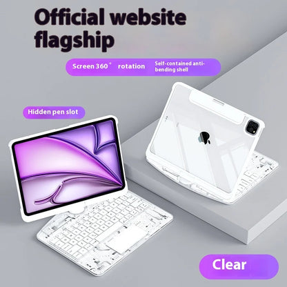 Viral Vault™ Clear Rotating iPad Keyboard Case