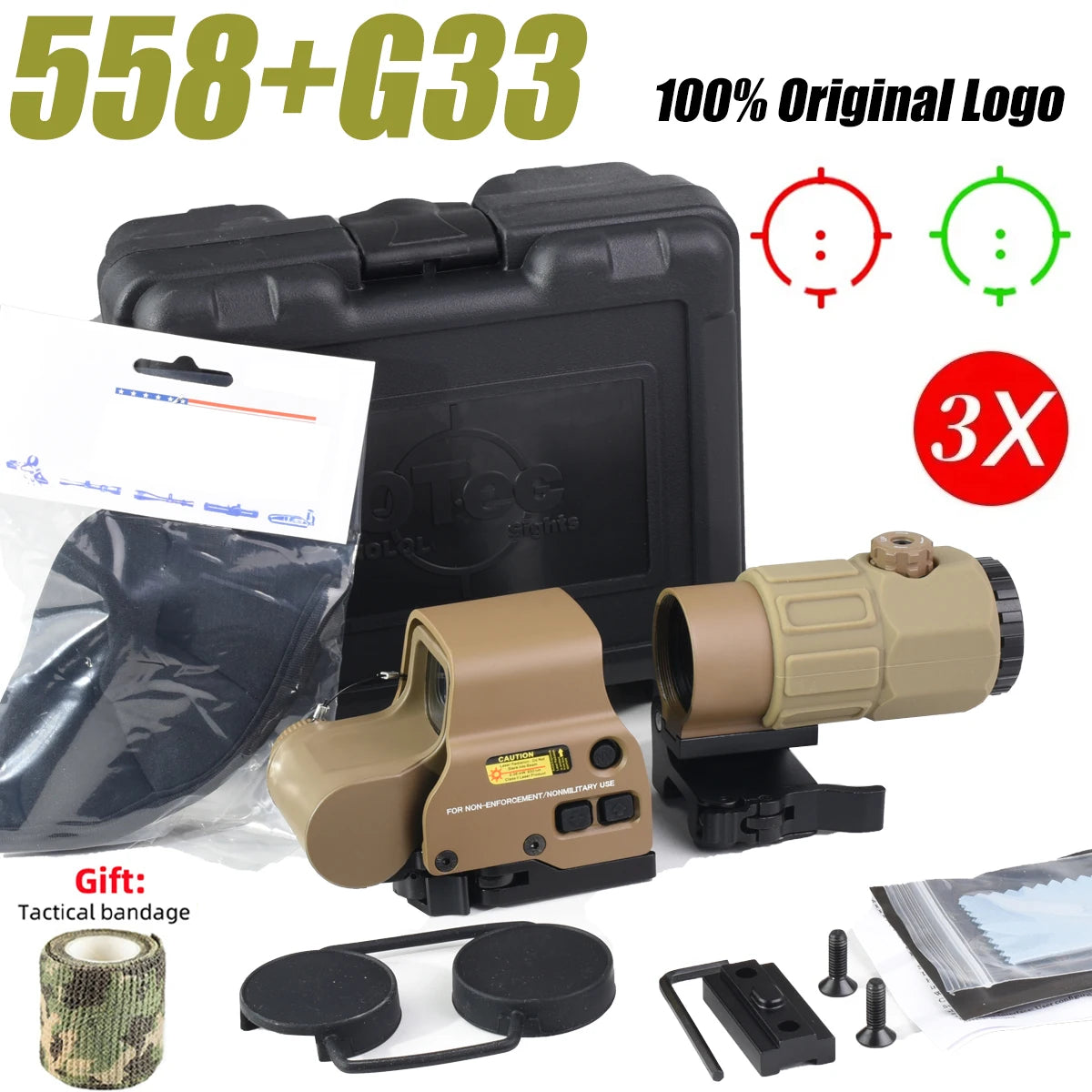 Viral Vault™ Tactical Holographic Green Red Dot Sight Hunting
