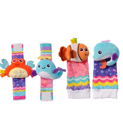 Viral Vault™  Cute Stuffed Animals Baby Rattle Socks