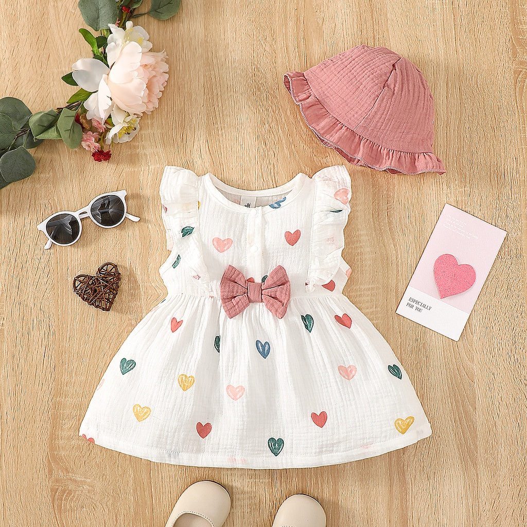 Viral Vault™ 2PCS Dress Clothes Set Newborn Baby Girl