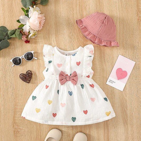 Viral Vault™ 2PCS Dress Clothes Set Newborn Baby Girl