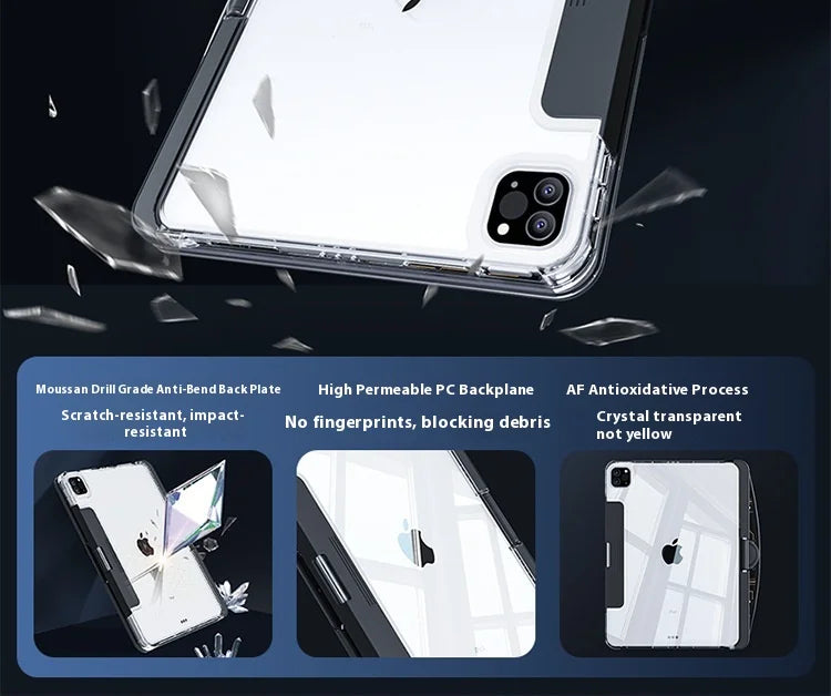 Viral Vault™ Clear Rotating iPad Keyboard Case