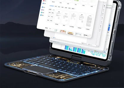 Viral Vault™ Clear Rotating iPad Keyboard Case